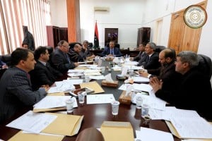 Prime Minister Abdullah . . .[restrict]Thinni wants the Audit Bureau to ease restrictions in view of Libya's exceptional circumstances (Photo: Libyan Government)