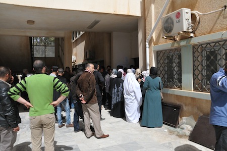 Residents wait for passports at Ghariyan Office for Passports (Photo: Libya Herald)
