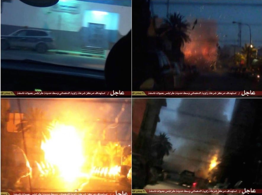 Pictures from "Islamic State in Tripoli Province" appearing to show the attack (Photo: Social media)