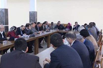 Bernardino Leon with the House of Representatives in Tobruk today (Photo: Aisa Al-Araibi)