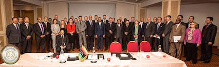 Thinni with ambassadors to Libya (Photo: Libyan Government website)