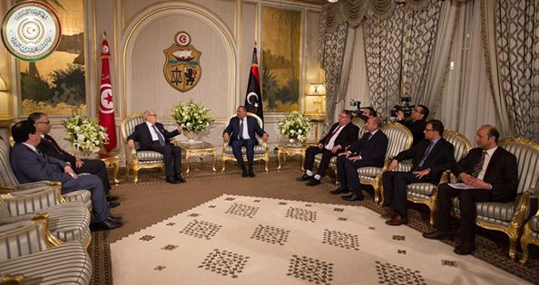 Prime Minister Thinni with Tunisian President 
