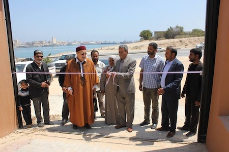Members of Tobruk Municipal Council start renovations on new Egyptian Consulate (Photo: Social Media)