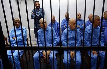 Some of the accused in the courtroom at Habda prison (Photo: social media)