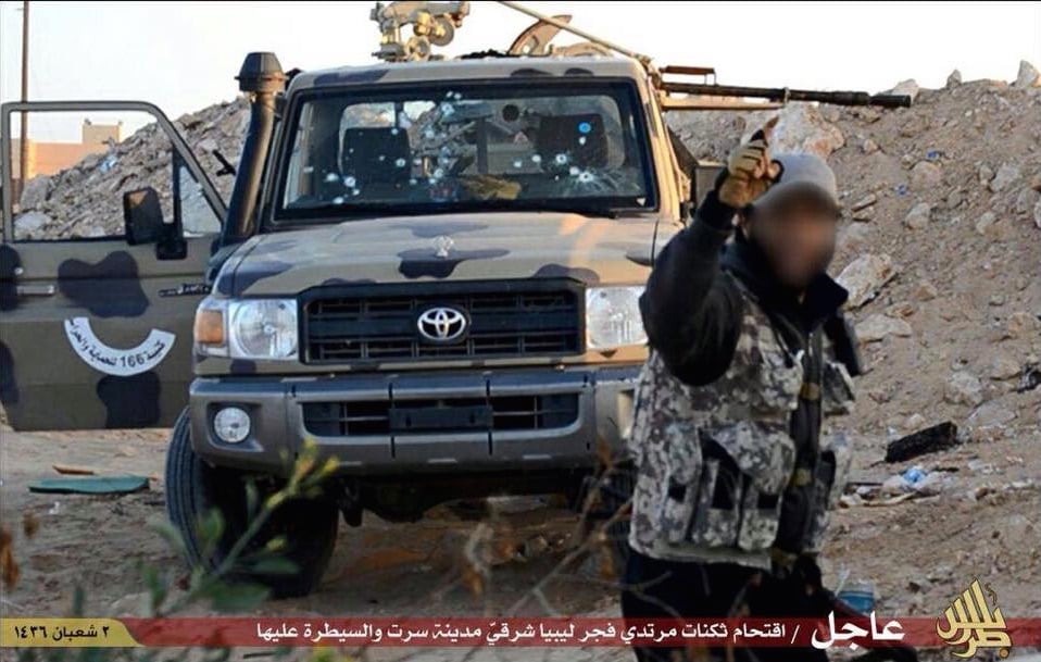 IS photo posted today of a 166 Brigade vehicle it claims it captured