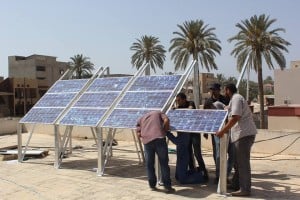 Solar power is installed at a Tripoli clinic by REAOL (Photo: REAOL).