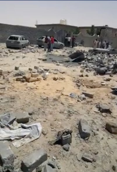 Part of the devastated Ajdabiya farm today (from social media video)