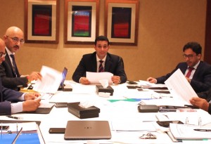Hassan Bouhadi LIA chairman heading its board meeting in Amman Jordan last . . .[restrict]week (Photo: LIA).
