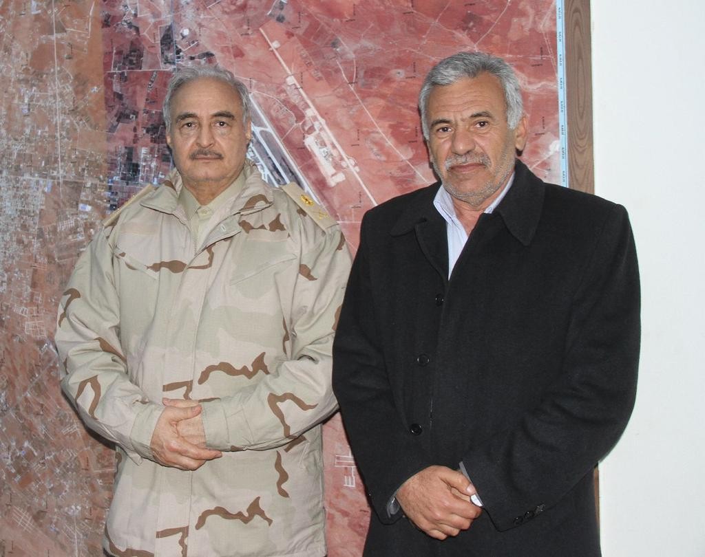 Gneral Khalifa Hafter and Colonel Idris Madi (Photo: Social media) 