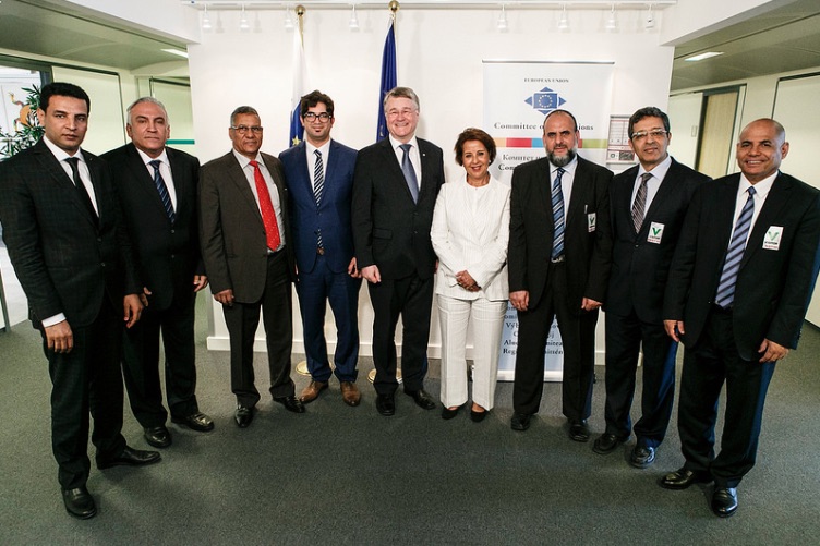 Libyan Mayors wih EU officials n Brussles today (Photo: EU Committee of the Regions)