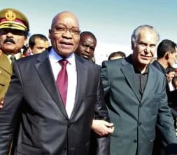 Kharoubi greets South African president Jacob Zuma in April 2011 (photo:Reuters)