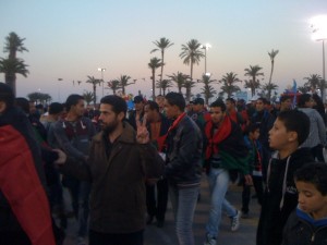 Young Libyans demonstrating (Photo: Libya Herald archives)