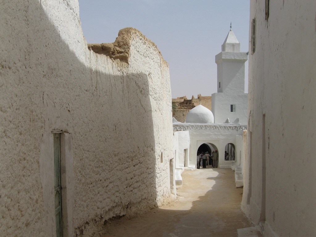 Ghadames street and mosque