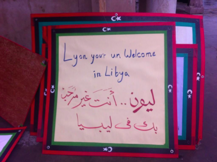 UN's Leon: Unwelcome in Tripoli say posters (Photo: Maryline Dumas)