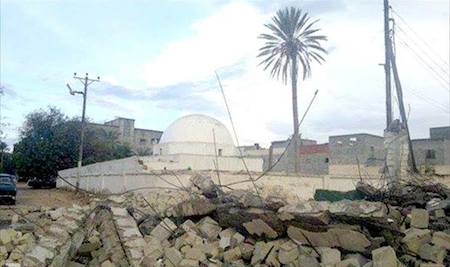 Ancient shrine bombed in Suq Al-Juma (Photo: Social Media)