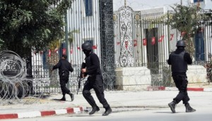 Secuirty forces during the Bardo museum terror attack in which 22 died (photo: social meda)