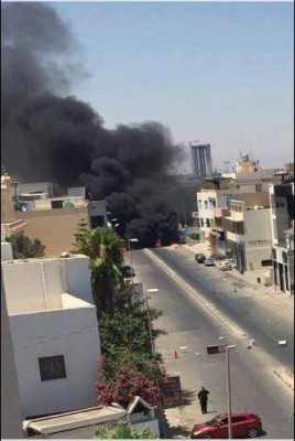 Part of t disturbances in Tripoli today (Photo:social media)