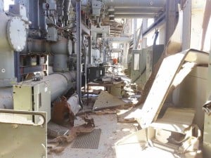 Part of Benghazi's wrecked Bouatni power station (Photo:GECOL) 