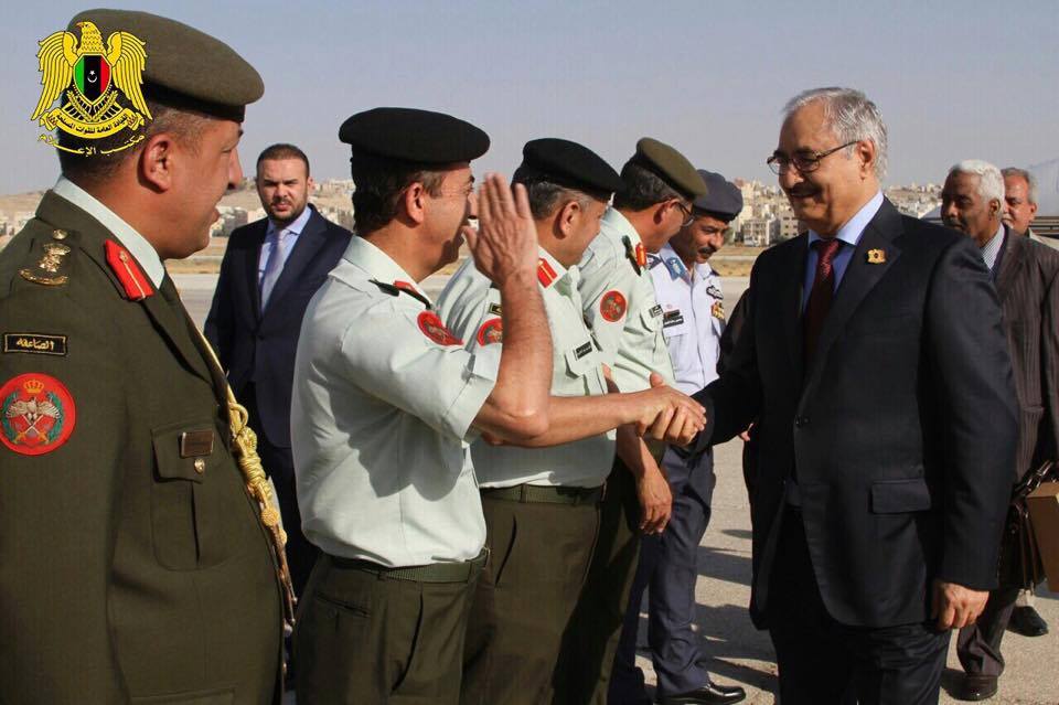 Hafter arrived in Amman (Photo: LNA)