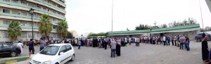 The queues today at the Tajoura passport office (Photo: social media)