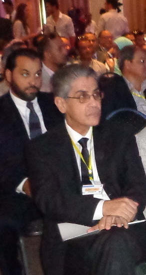 Foremer Interior Minister Ashour Shuwail at the Tunis conference (Photo: Libya Herald