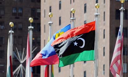 Libyan flag at the UN (file Photo)