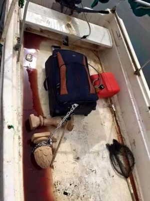 The suitcase containing the murdered kidnapped man (Photo: social media)