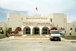 Tatouine regional hospital where the Tunisian fuel smuggler was taken (Photo: social media)