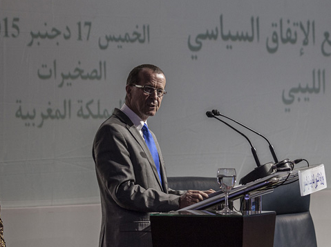 UNSIL chief Martin Kobler speaking after today's signing (photo: UNSMIL) 