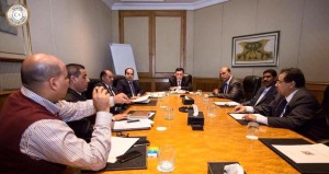Prime Minister designate Faiez Serraj held his first cabinet meeting yesterday in Tunis to discuss ways of moving forward (Photo: GNA).