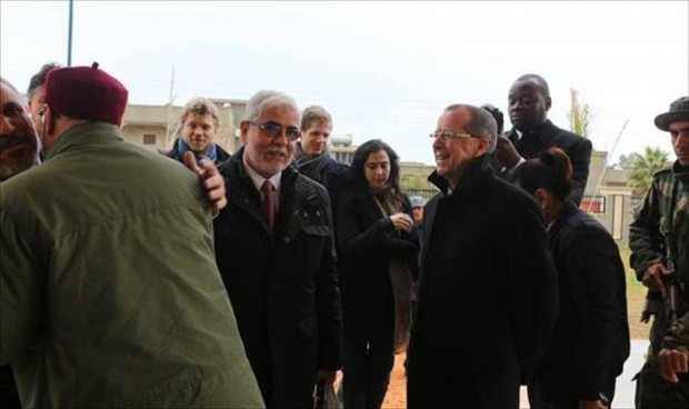 Kobler in Shihat with Mustafa Abushagur and other boycotting member of the HoR (Photo: UNSMIL)