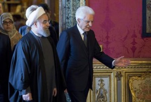 President Rouhani with president Mattarella in Rome (
