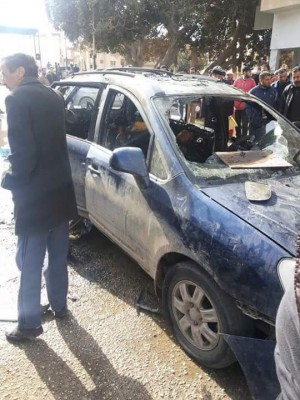 Abdul Basset Abu Al-Dahab's devastated vehicle (Photo: social media)