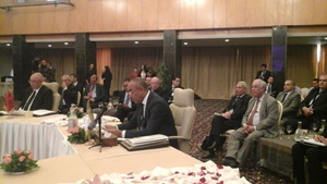 Algeria's Noureddine Bedoui addresses the meeting (Photo: Algerian Interior Ministry)