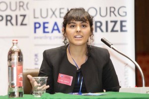 Asma Khalifa at the Luxembourg Peace Prize ceremony 