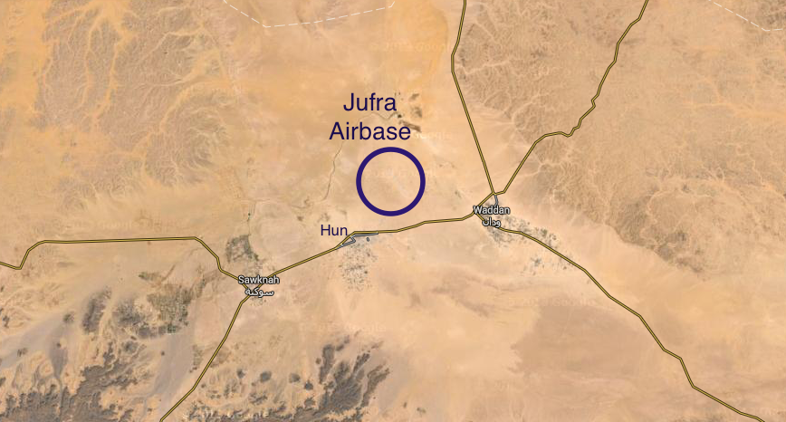 Jufra airbase (Source: Google maps) 