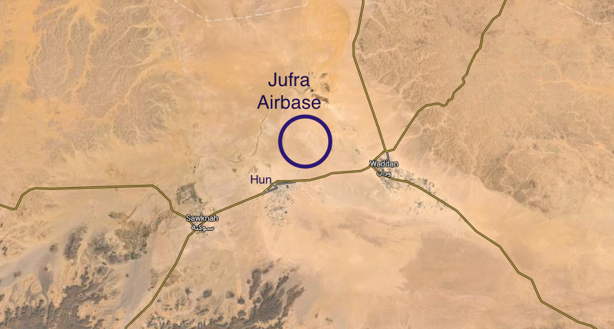 Jufra airbase (Source: Google maps)
