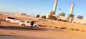 Misratan forces beside Sirte power station today (screen grab: social media)