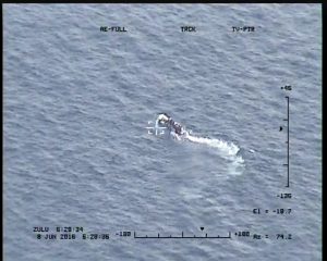 The drones from the Phoenix located the distressed migrants (Photo: MOAS).