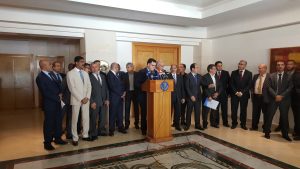 Faiez Serraj after reporting to the Libya Dialogue in Tunis (Photo: UNSMIL)