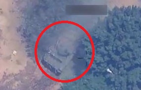 The video footage shows an air strikes against an IS tank in Sirte hiding between trees (Photo: US Africa Command).