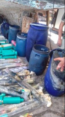 Part of the haul of munitions seized off Benghazi (Photo:social media)