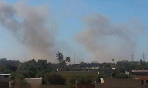 Smokes rises after Air Force strikes in Gwarsha (Photo: social media)