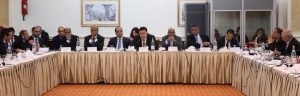 The Libyan Political Dialogue team meeting in Tunis last September (Archives)