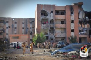 BM forces in a captured part of the 600 apartment complex (Photo: BM)