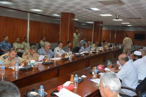 Commanders during their talks in Ghariyan today (Photo:social media)