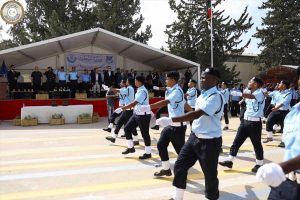 Serraj takes passing out parade of police who will reportedly guard Interior ministry (Photo: PC)