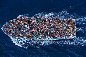 A dangerously overcrowded migrant boat (File photo)