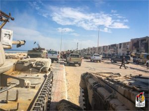 Bunyan Marsous armour in Sirte yesterday (Photo: BM)