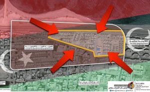 The Sirte battle map on Monday (Photo: BM)